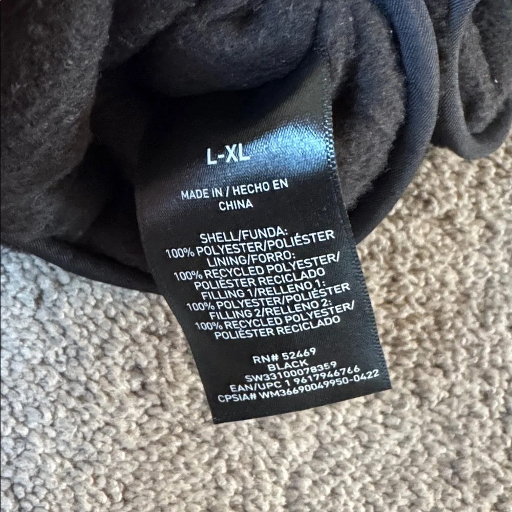 Swiss Tech Black Fleece Thermal Winter Mittens SIZE L/XL